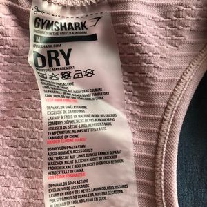 GYMSHARK racerbank tank - pink - size M